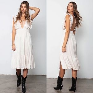 Stillwater Midi Champagne Colored Dress 🌟